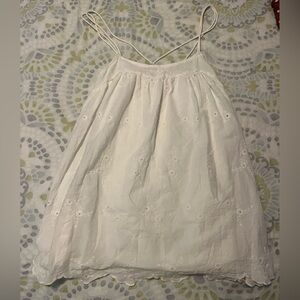 Whit embroidered Zara mini dress size small